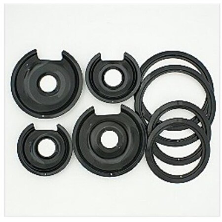 Range Kleen RangeKleen P1056RGE8 GE Porcelain Burner Drip Pans And Trim Pieces - 8 pack P1056RGE8